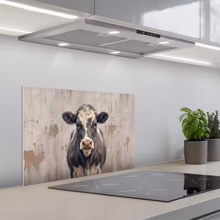 Spatscherm keuken - Koe - Portret - Dieren - Modern — 5