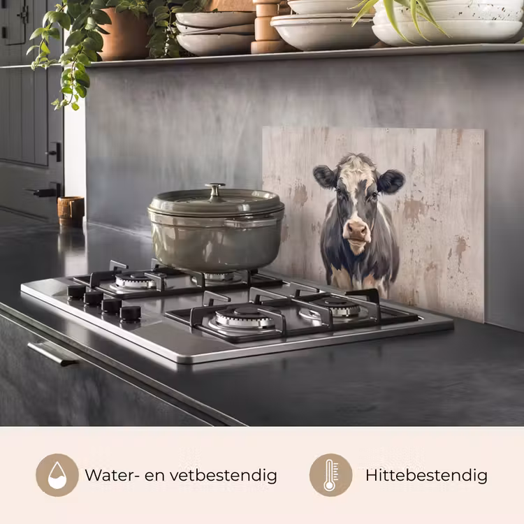 Spatscherm keuken - Koe - Portret - Dieren - Modern — 7