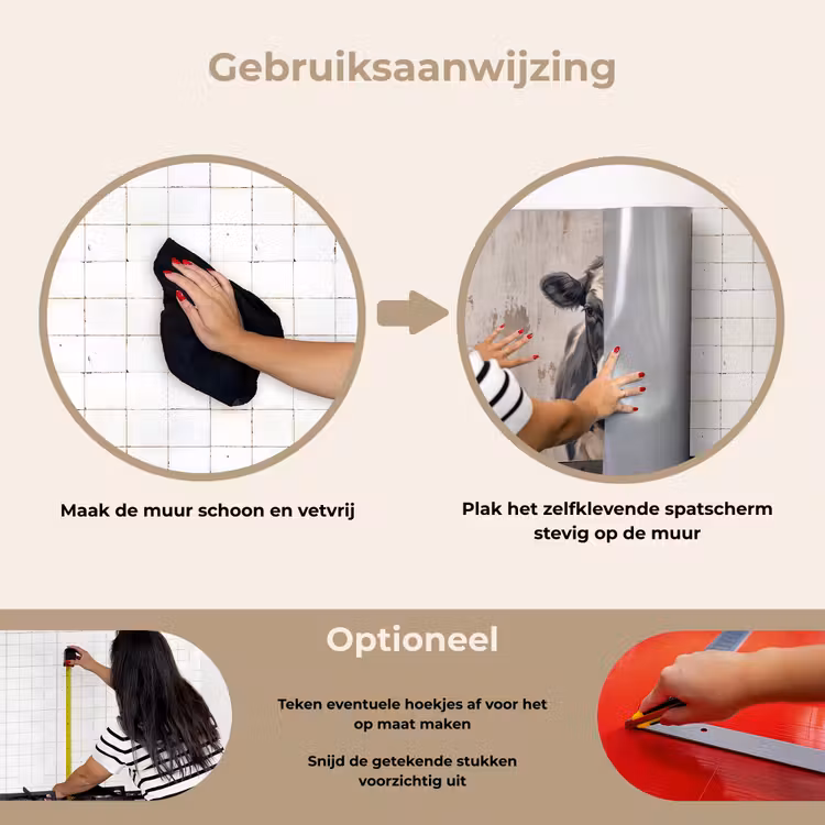 Spatscherm keuken - Koe - Portret - Dieren - Modern — 8