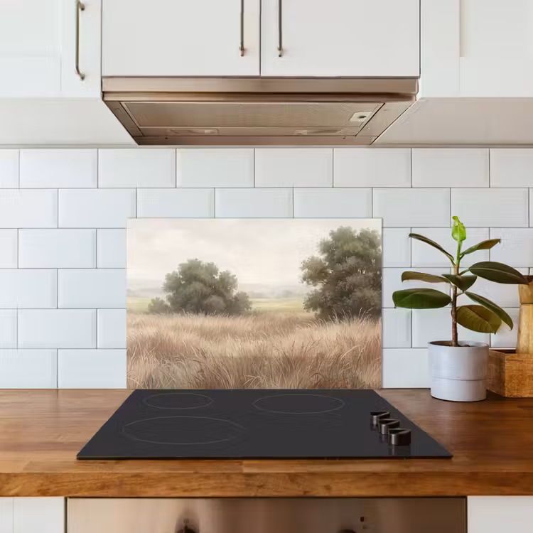 Spatscherm keuken - Landschap - Minimalistisch - Beige — 6