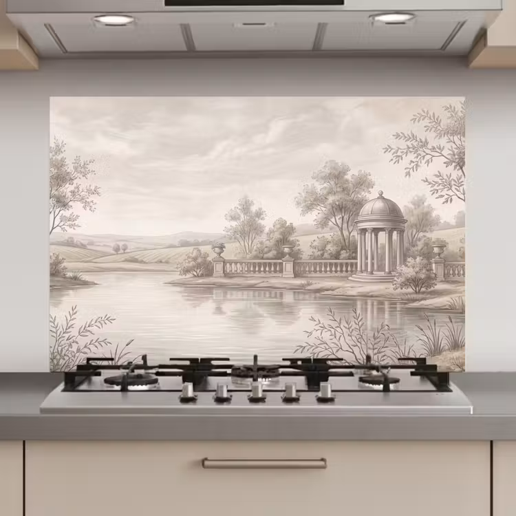 Spatscherm keuken - Terras - Water - Natuur - Landschap — 1