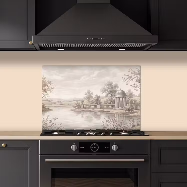 Spatscherm keuken - Terras - Water - Natuur - Landschap — 2