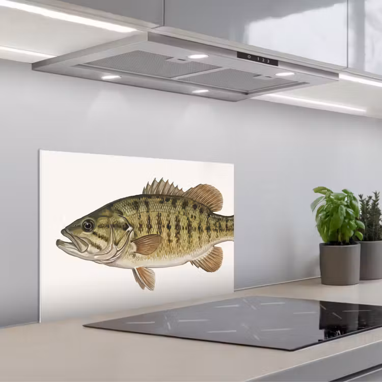 Spatscherm keuken - Vissen - Natuur - Vintage — 5