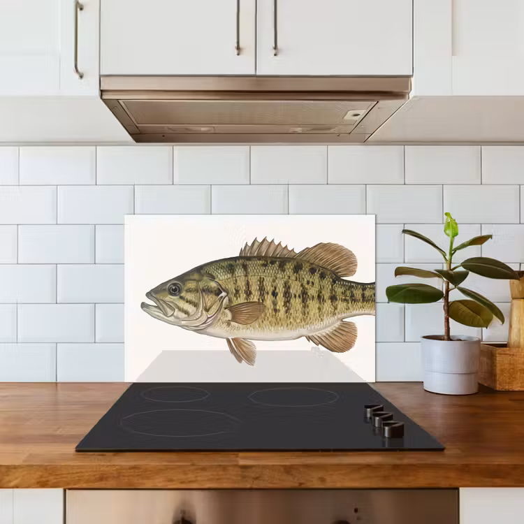 Spatscherm keuken - Vissen - Natuur - Vintage — 6