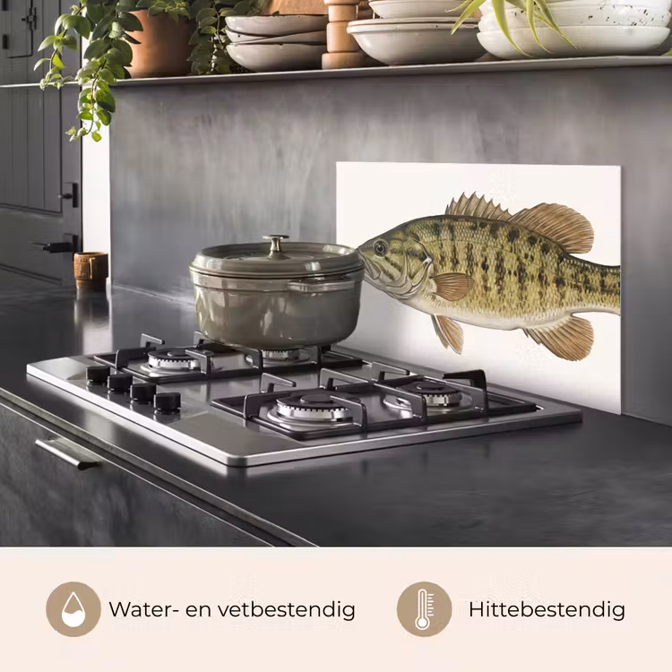 Spatscherm keuken - Vissen - Natuur - Vintage — 7