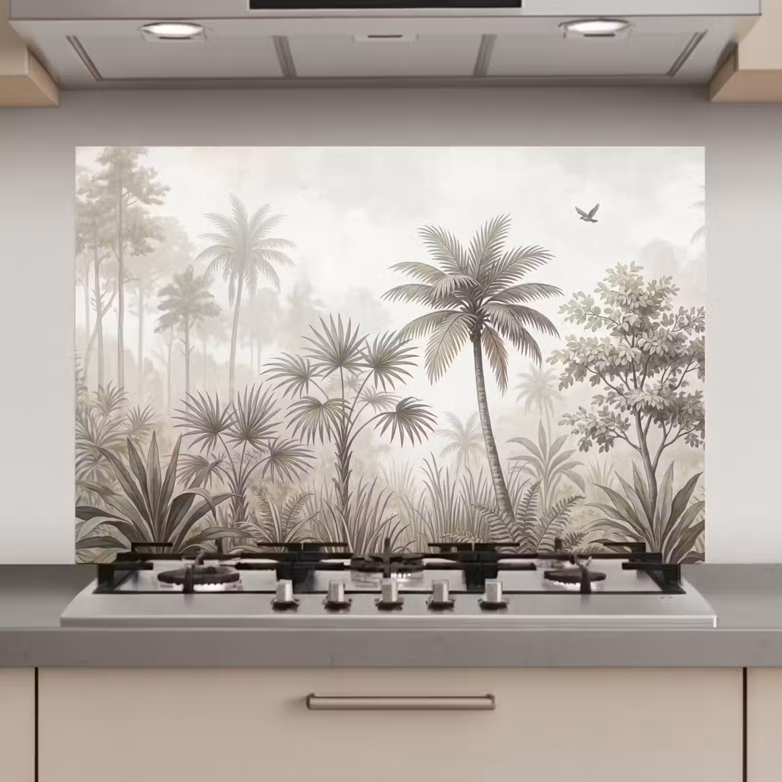 Spatscherm keuken - Jungle - Palmbomen - Natuur — 1