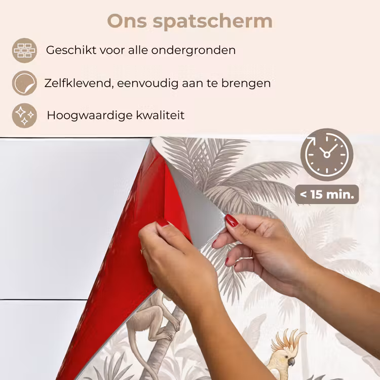 Spatscherm keuken - Jungle - Dieren - Palmbomen — 4