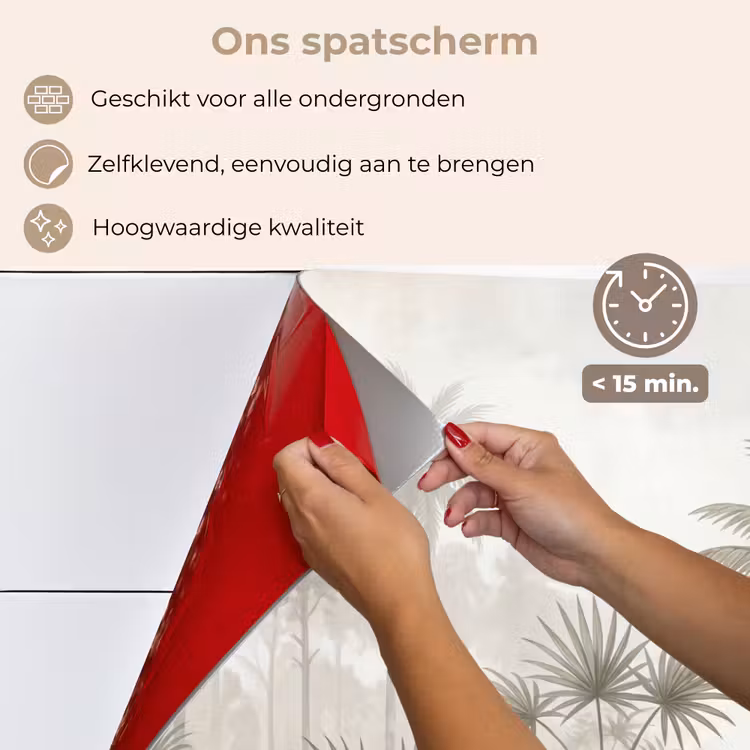 Spatscherm keuken - Jungle - Palmbomen - Natuur — 4