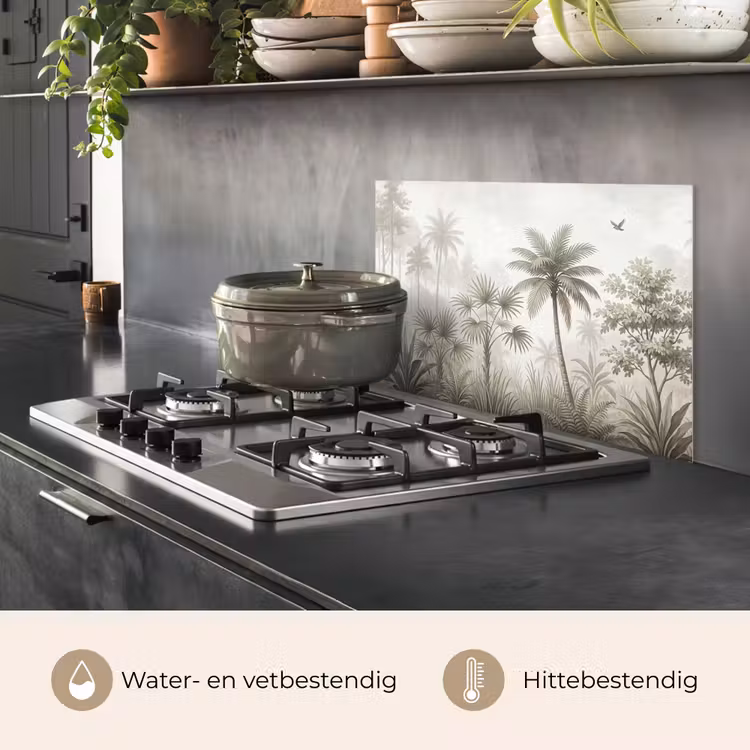 Spatscherm keuken - Jungle - Palmbomen - Natuur — 7