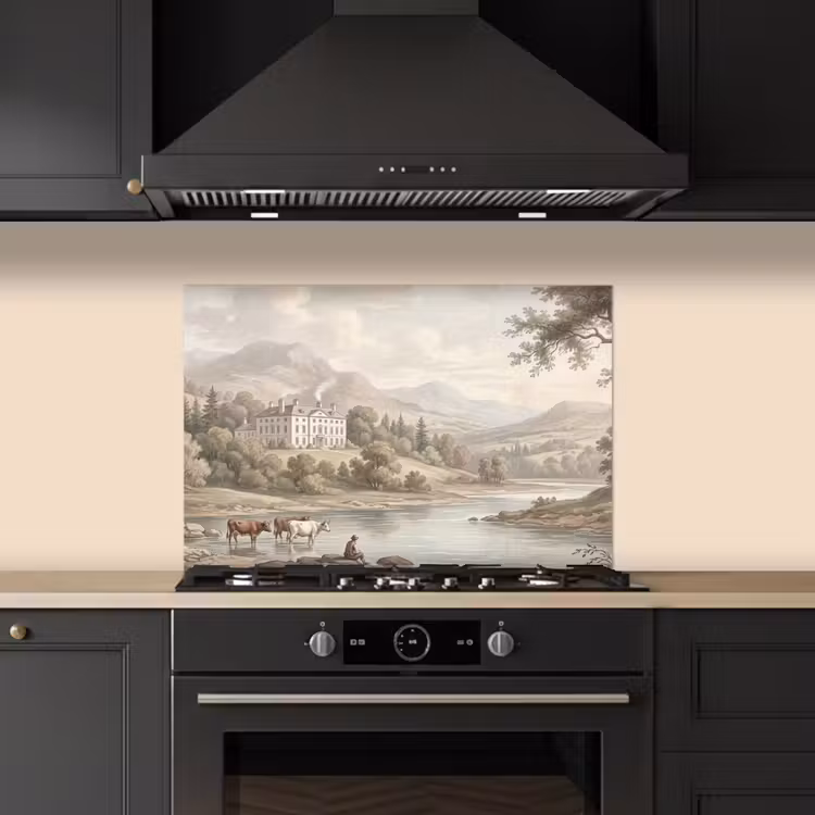 Spatscherm keuken - Landhuis - Rivier - Vee — 2