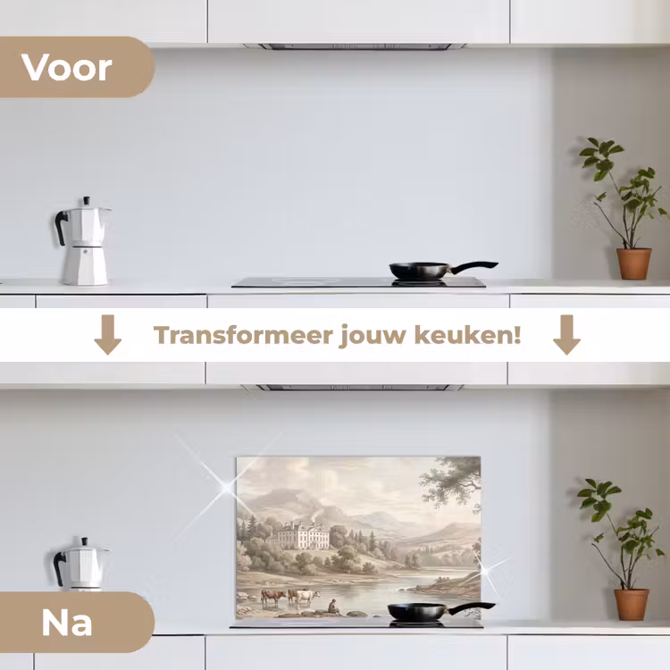 Spatscherm keuken - Landhuis - Rivier - Vee — 3