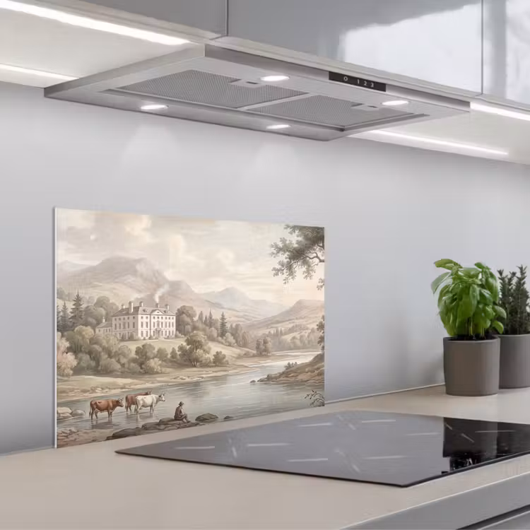 Spatscherm keuken - Landhuis - Rivier - Vee — 5