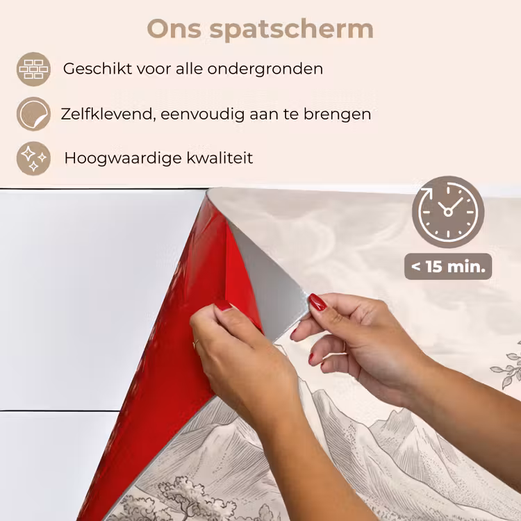 Spatscherm keuken - Landschap - Bergen - Meer - Natuur — 4