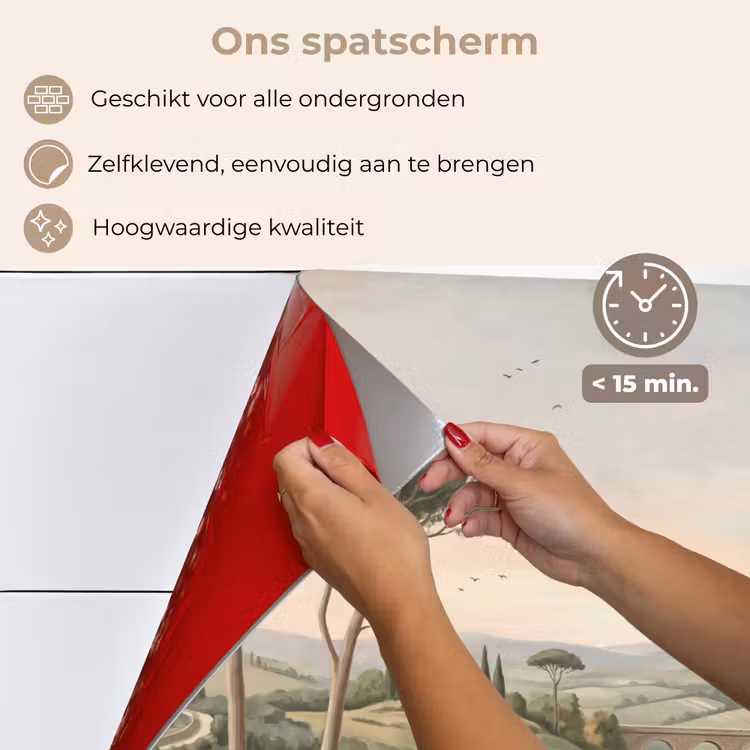 Spatscherm keuken - Landschap - Heuvels - Zandpad - Groen — 4