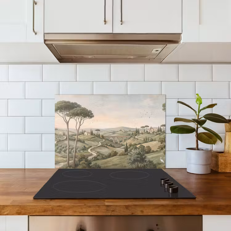 Spatscherm keuken - Landschap - Heuvels - Zandpad - Groen — 6