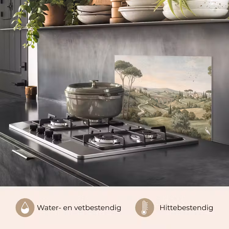 Spatscherm keuken - Landschap - Heuvels - Zandpad - Groen — 7