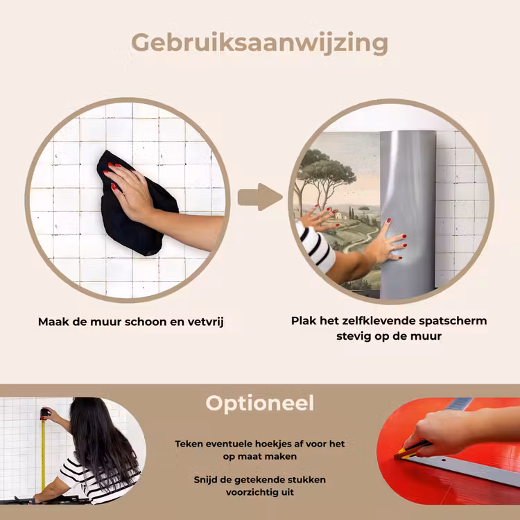 Spatscherm keuken - Landschap - Heuvels - Zandpad - Groen — 8