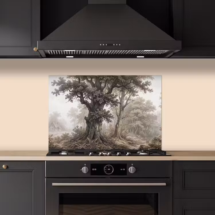Spatscherm keuken - Natuur - Bos - Eik — 2