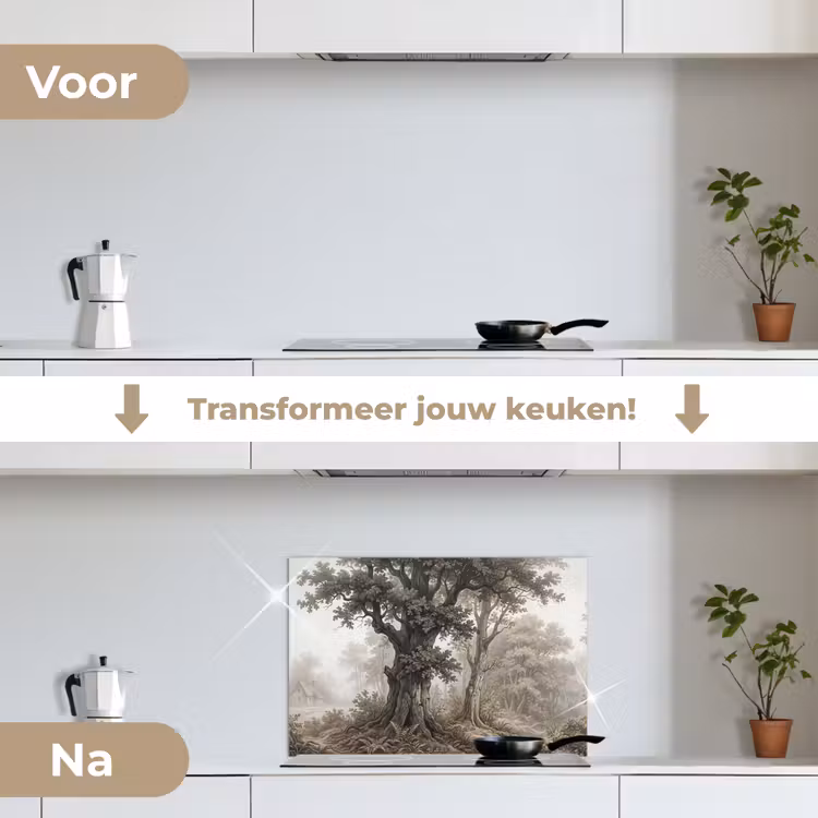 Spatscherm keuken - Natuur - Bos - Eik — 3