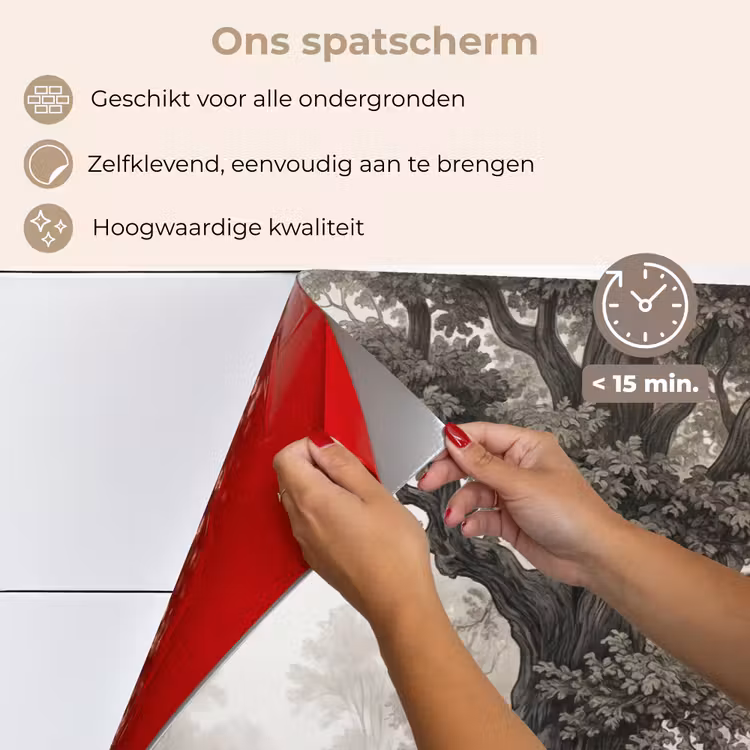 Spatscherm keuken - Natuur - Bos - Eik — 4