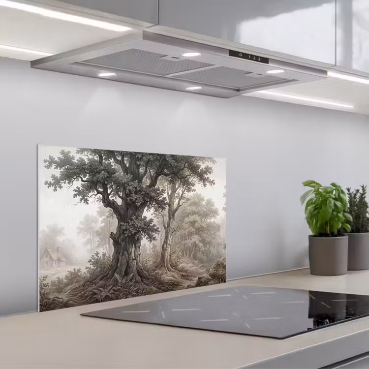 Spatscherm keuken - Natuur - Bos - Eik — 5