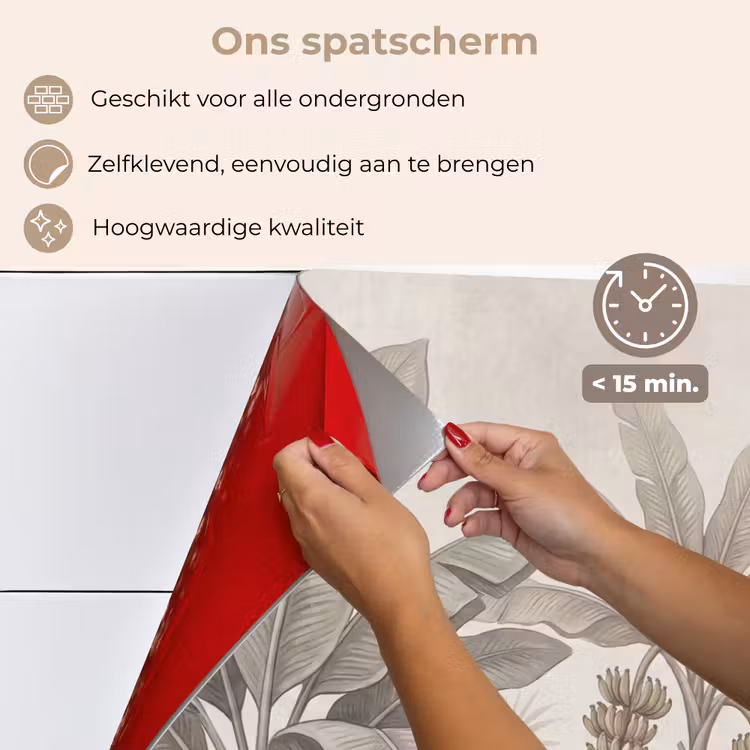 Spatscherm keuken - Natuur - Jungle - Ringstaartmaki - Bruin — 4