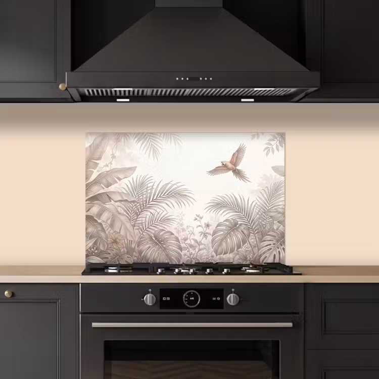 Spatscherm keuken - Papagaai - Jungle - Tropisch — 2