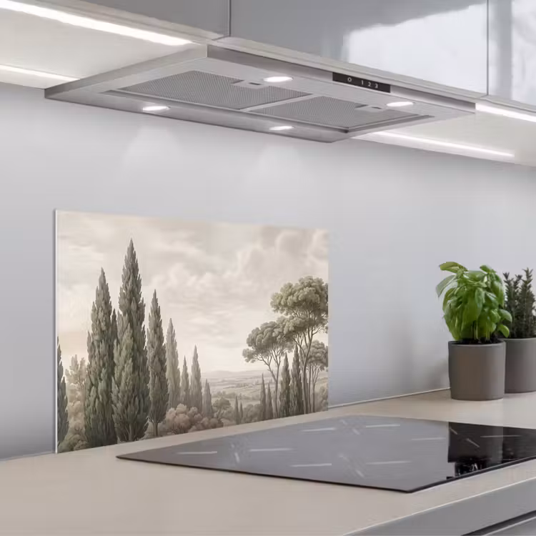 Spatscherm keuken - Vallei - Bos - Natuur - Groen — 5