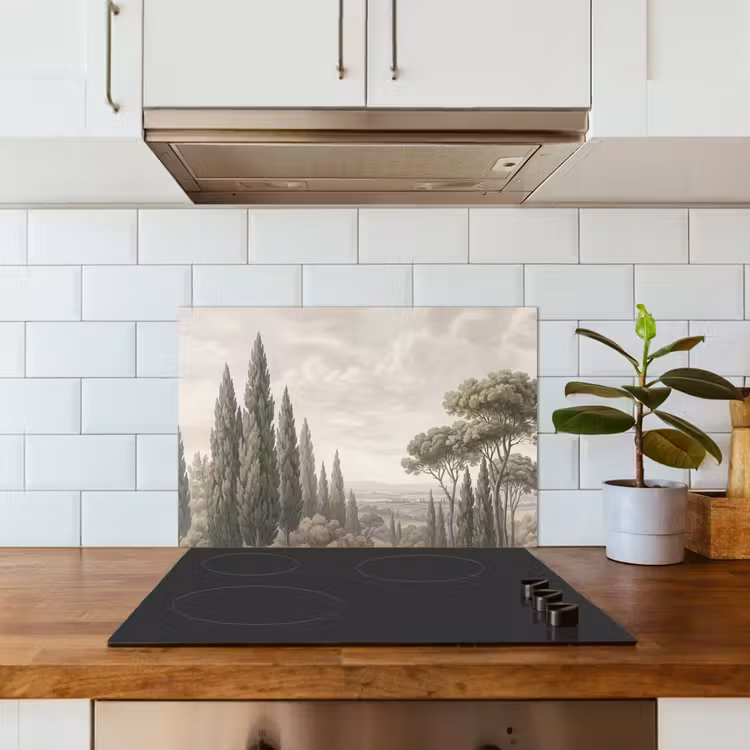 Spatscherm keuken - Vallei - Bos - Natuur - Groen — 6