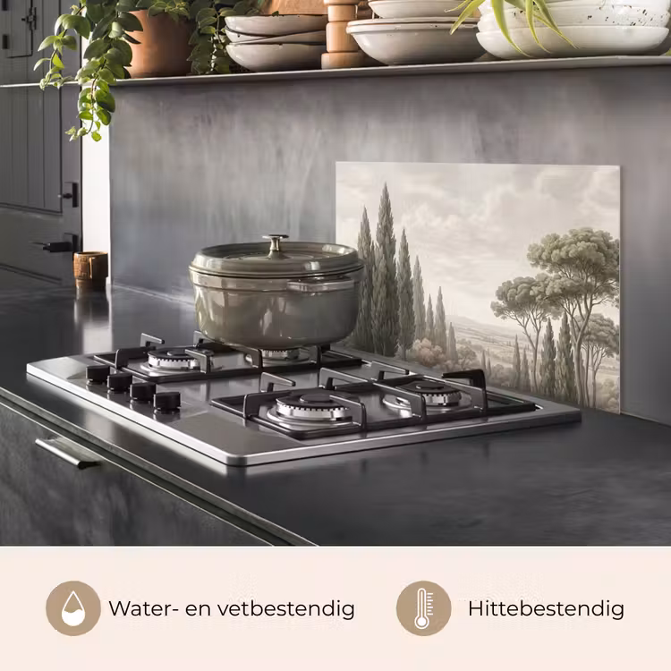 Spatscherm keuken - Vallei - Bos - Natuur - Groen — 7