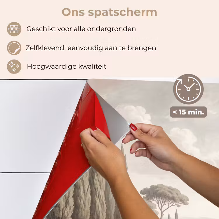 Spatscherm keuken - Vallei - Tuin - Natuur - Groen — 4