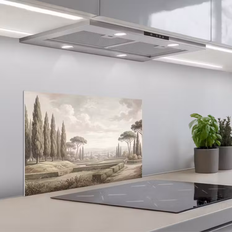 Spatscherm keuken - Vallei - Tuin - Natuur - Groen — 5