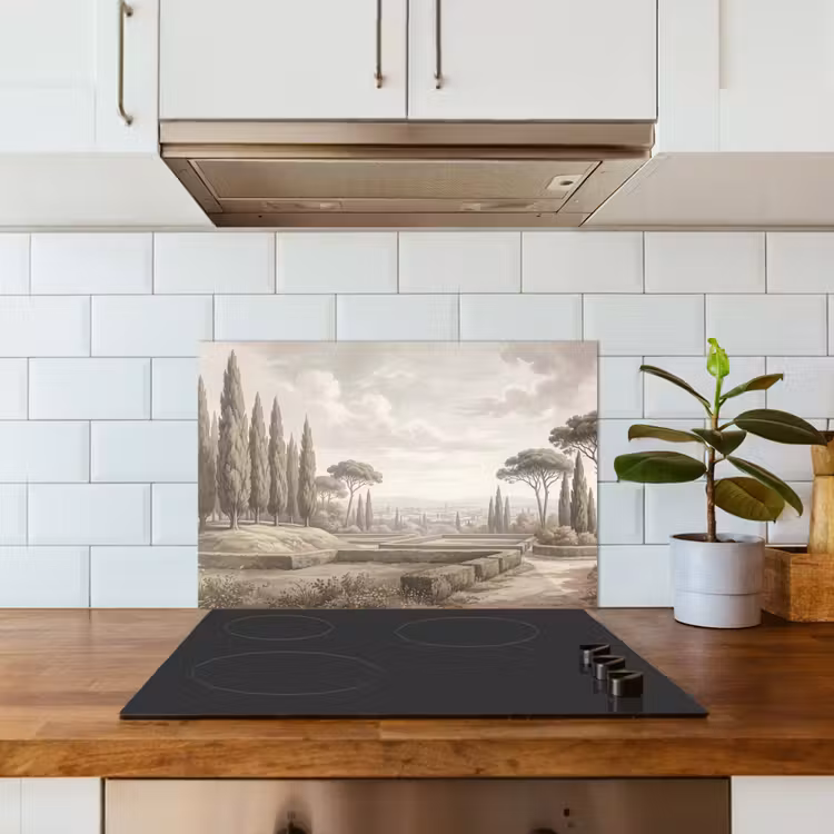 Spatscherm keuken - Vallei - Tuin - Natuur - Groen — 6