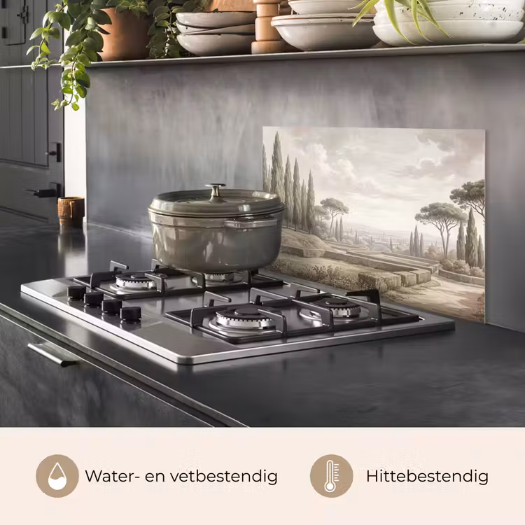 Spatscherm keuken - Vallei - Tuin - Natuur - Groen — 7
