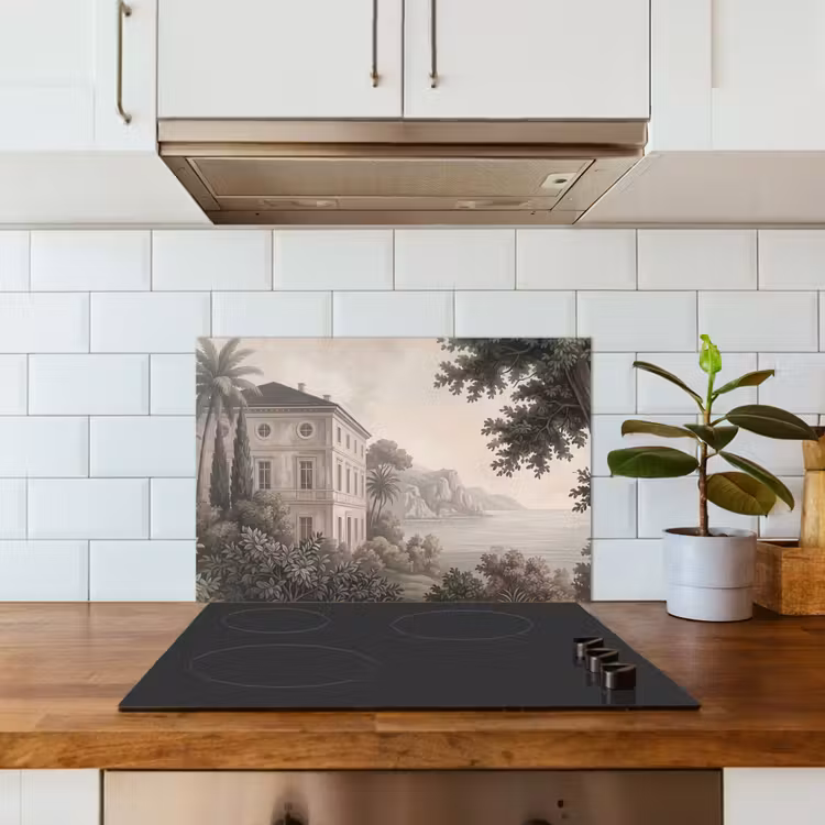 Spatscherm keuken - Zee - Villa - Beige — 6