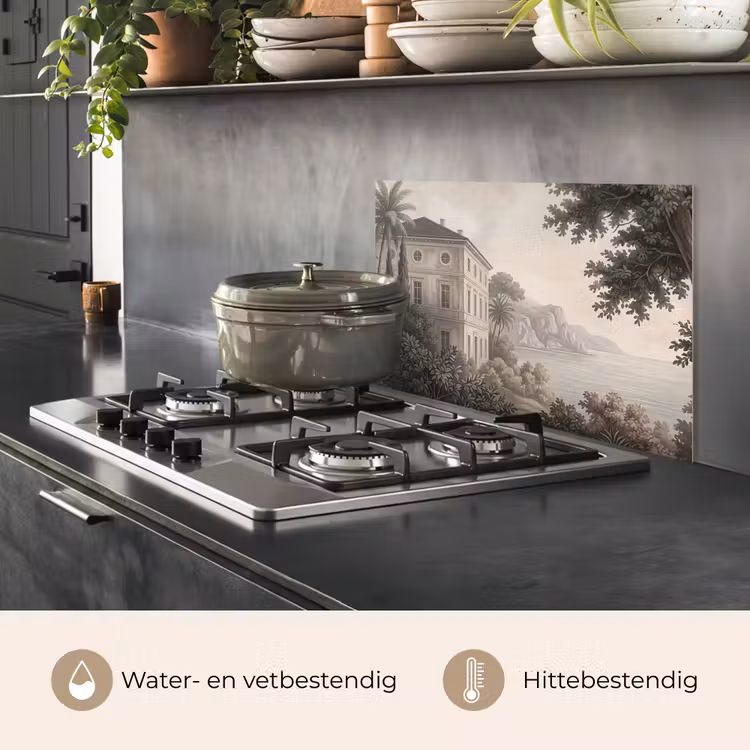 Spatscherm keuken - Zee - Villa - Beige — 7
