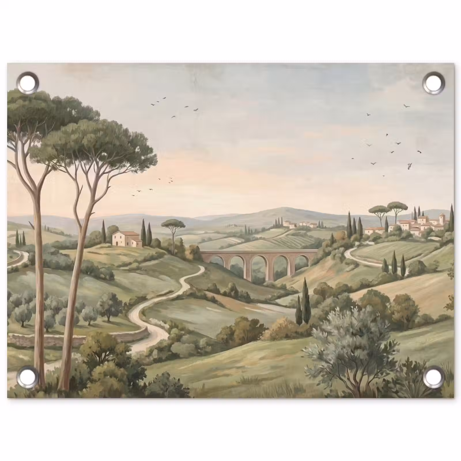 Tuinposter - Landschap - Heuvels - Zandpad - Groen — 1