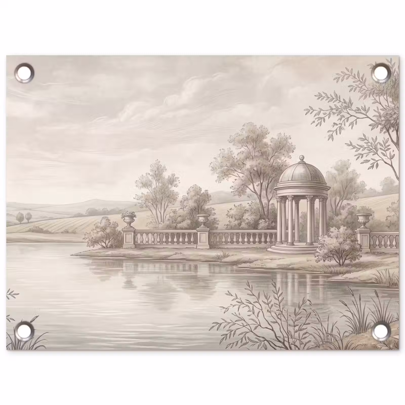 Tuinposter - Terras - Water - Natuur - Landschap — 1