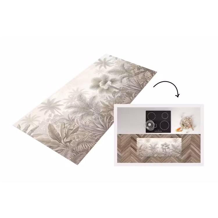 Keukenloper - Jungle - Tropisch - Natuur -Vintage - Beige — 1