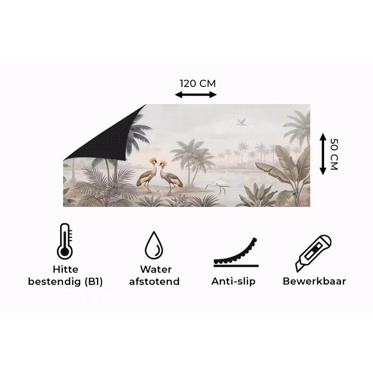 Keukenloper - Kraanvogels - Palmbomen - Tropisch — 5
