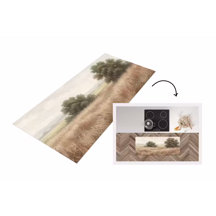 Keukenloper - Landschap - Minimalistisch - Beige — 1