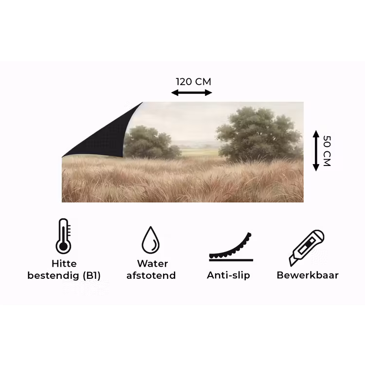 Keukenloper - Landschap - Minimalistisch - Beige — 5