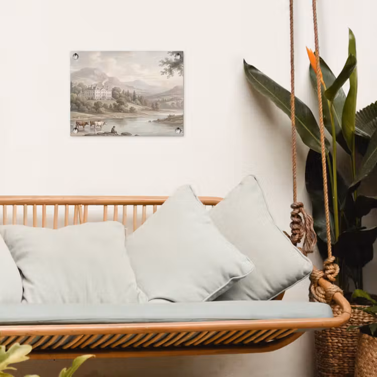 Tuinposter - Landhuis - Rivier - Vee — 5