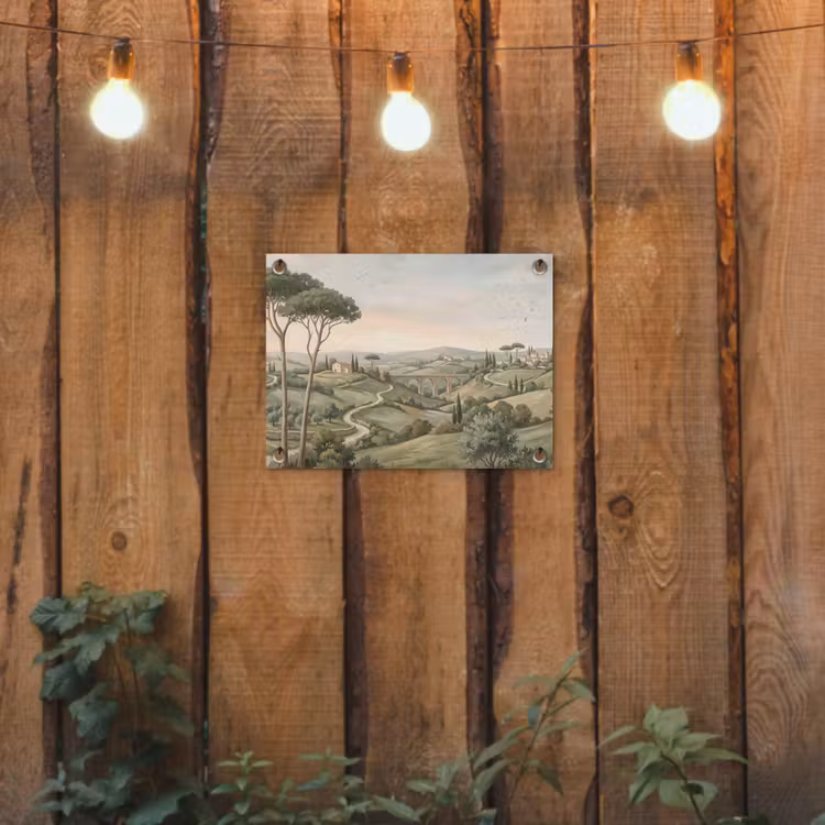 Tuinposter - Landschap - Heuvels - Zandpad - Groen — 2