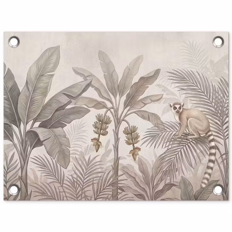 Tuinposter - Natuur - Jungle - Ringstaartmaki - Bruin — 1