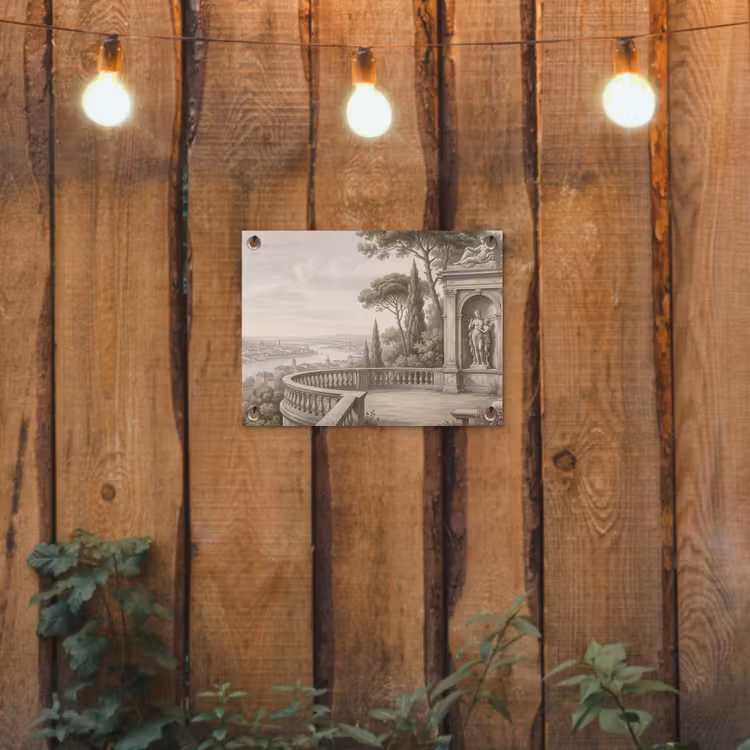 Tuinposter - Terras - Stad - Uitzicht - Rivier — 2