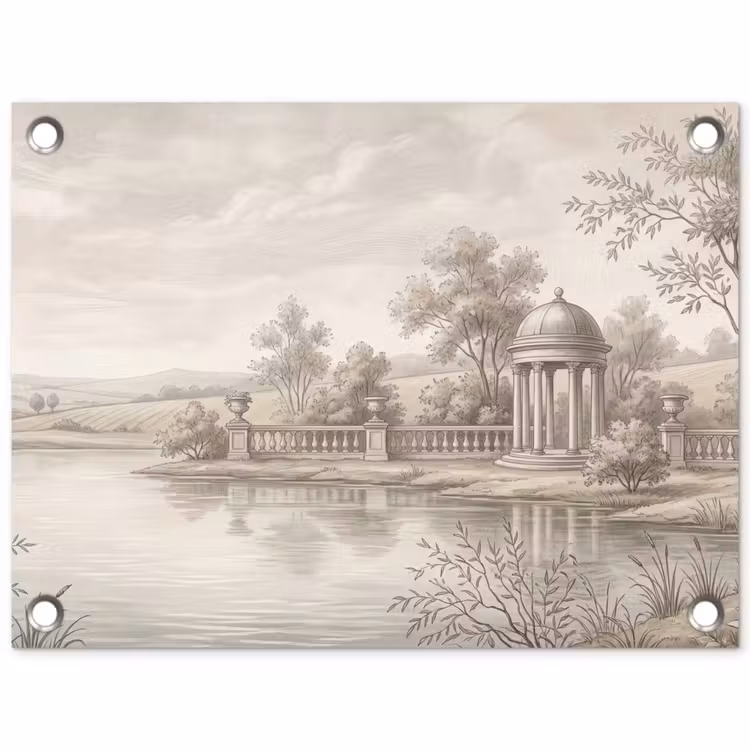 Tuinposter - Terras - Water - Natuur - Landschap — 1