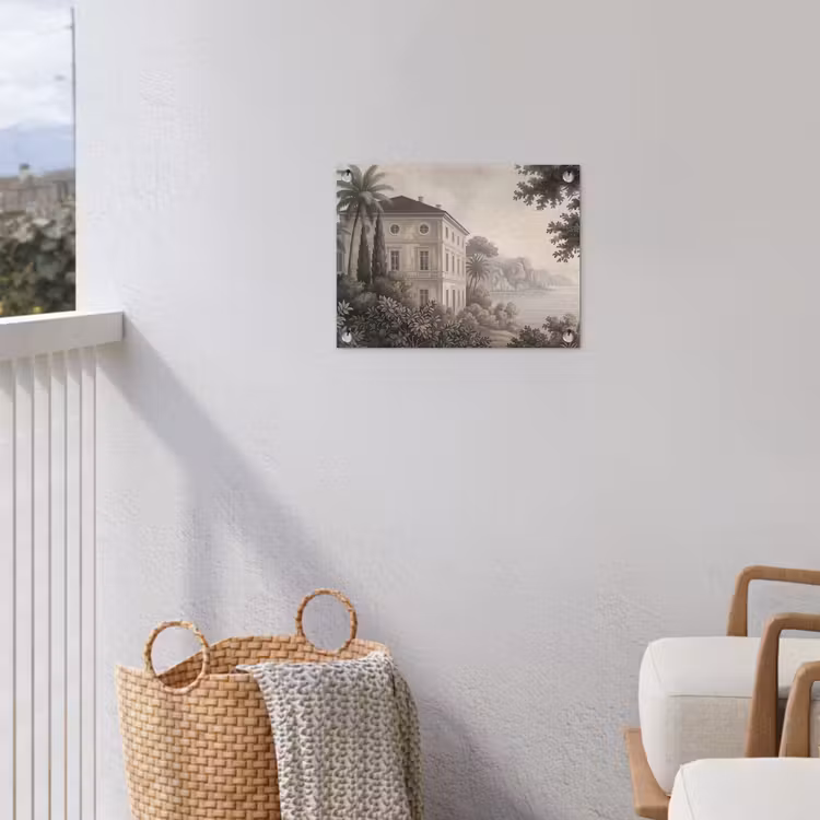 Tuinposter - Zee - Villa - Beige — 3