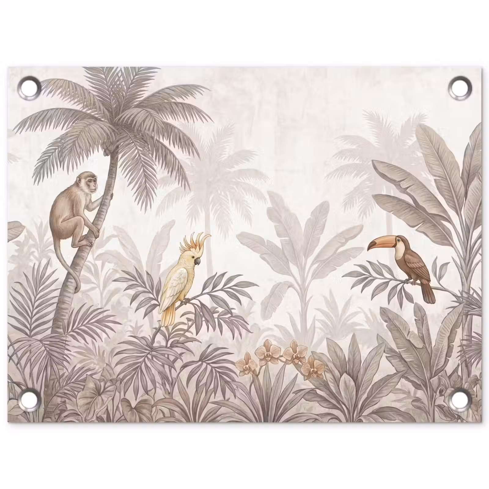 Tuinposter - Jungle - Dieren - Palmbomen — 1