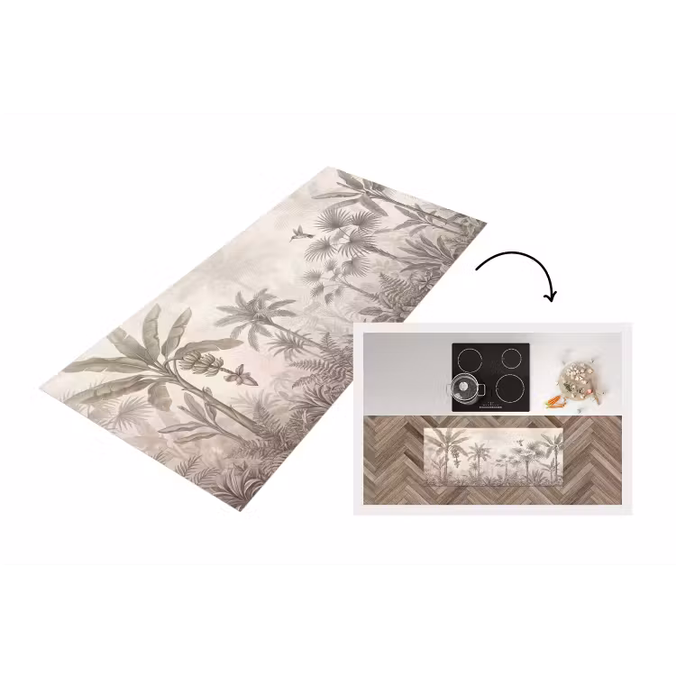 Keukenloper - Jungle - Banenboom - Kolibrie - Beige — 1
